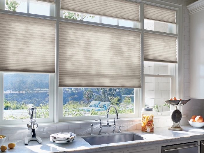 Kitchen window with Cellular Shades